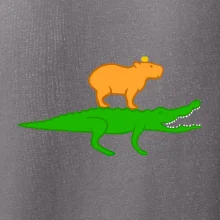 Kapybara na krokodílovi