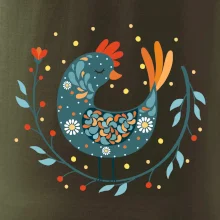 Folklór - sliepky s margarétkami