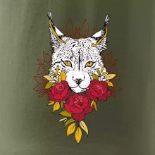 Rys s červenými ružami (Pecka design)