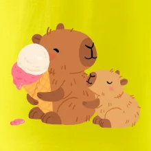 Kapybara so zmrzlinou