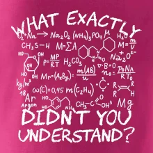 What exactly didnt you understand Chemistry