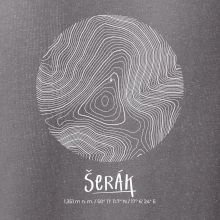 Šerák - vrstevnice v kruhu