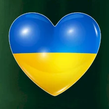 Ukrajina srdce vlajka