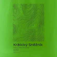 Králický Sněžník - vrstevnice v obdĺžniku