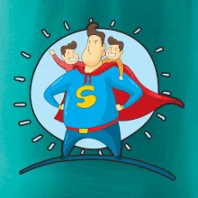 Otec superman - chlapec a chlapec Otec superman - chlapec a chlapec
