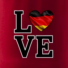 Love Nemecká vlajka Love Nemecká vlajka