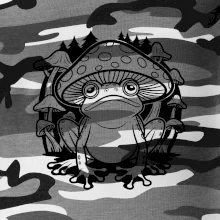 Goblincore čierna hubožaba Goblincore čierna hubožaba