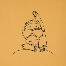 Potápač jedným ťahom