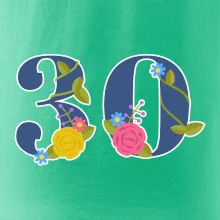 Kvetinové číslo kreslené - 30