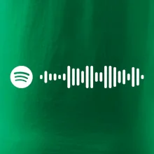 Spotify kód na prsníku