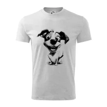 Čiernobiela karikatúra Jack Russell teriér