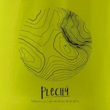 Plechý - vrstevnice v kruhu