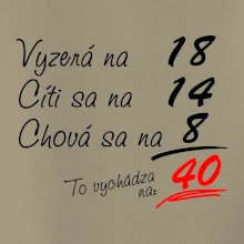 Vyzerá, cíti sa, chová sa - 40 rokov
