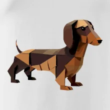 Jazvečík - zlepený z papiera