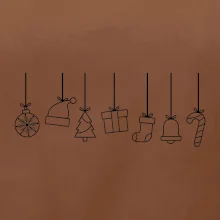 Rodinné vianočné tričká - Vianočné ozdoby na povrázku