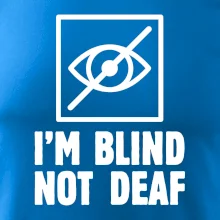 I'm blind not deaf