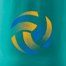 Volejbalová lopta raster farebný