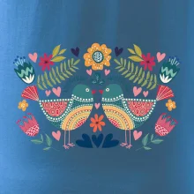 Folklór - dva farebné vtáčiky