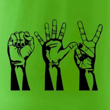 Kameň nožnice papier čierne