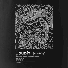 Boubín - vrstevnice v obdĺžniku