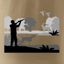 Lovec a stavač v lese Lovec a stavač v lese