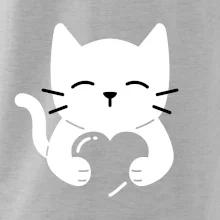 Mačka drží srdce Mačka drží srdce