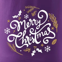 Merry christmas - nápis guľatý