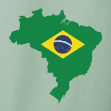 Brazília vlajka v mape