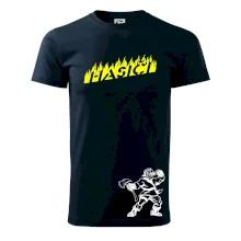 Hasič stojaci - nápis hasiči - Veľký nápis na chrbte