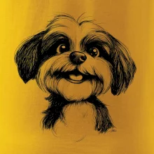 Lhasa apso karikatúra hlava