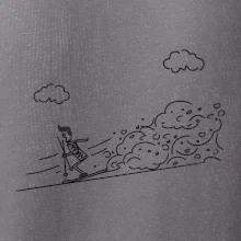 Kreslený lyžiar na horách