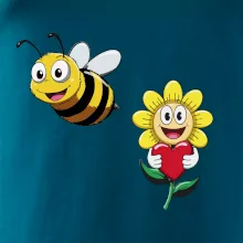 Parové tričko - Včela a kvetina