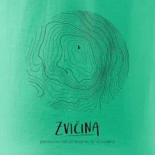 Zvičina - vrstevnice v kruhu