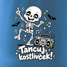 Tancuj kostlivček s boomboxom