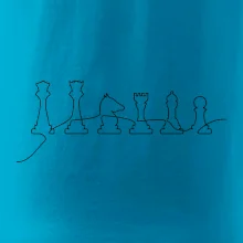 Šachové figúrky v rade - obrys