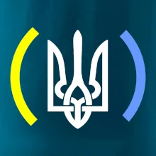 Ukrajina trojzubec s farbami