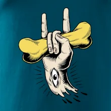 Rocková ruka kosť a oko