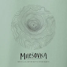 Milešovka - vrstevnice v kruhu