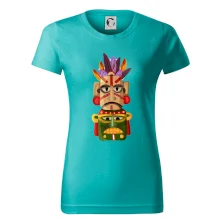 Mayová maska s perím