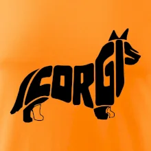 Corgi - nápis v tele Corgi - nápis v tele