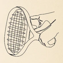 Tenisová raketa jedným ťahom