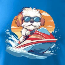 Bišónik na vodnom skútri