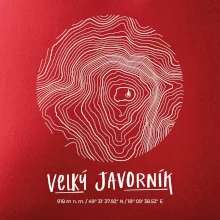 Velký Javorník (Beskydy) - vrstevnice v kruhu