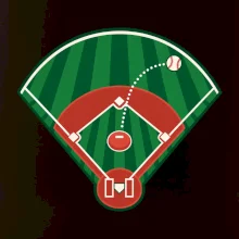 Baseballové hřiště z ptačí perspektivy