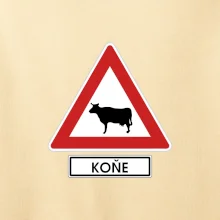 Dopravní značka - Pozor koně / kráva