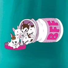 Bullterrier Friends Forever ružové (Pecka design)