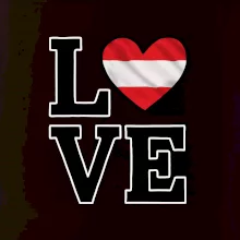 Love Rakúska vlajka