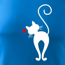 Zamilovaná mačka zozadu