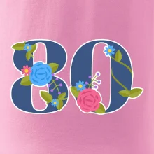 Kvetinové číslo kreslené - 80