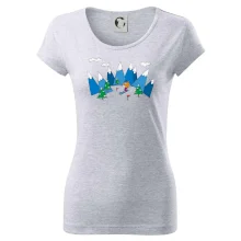 Lyžiar a farebné hory